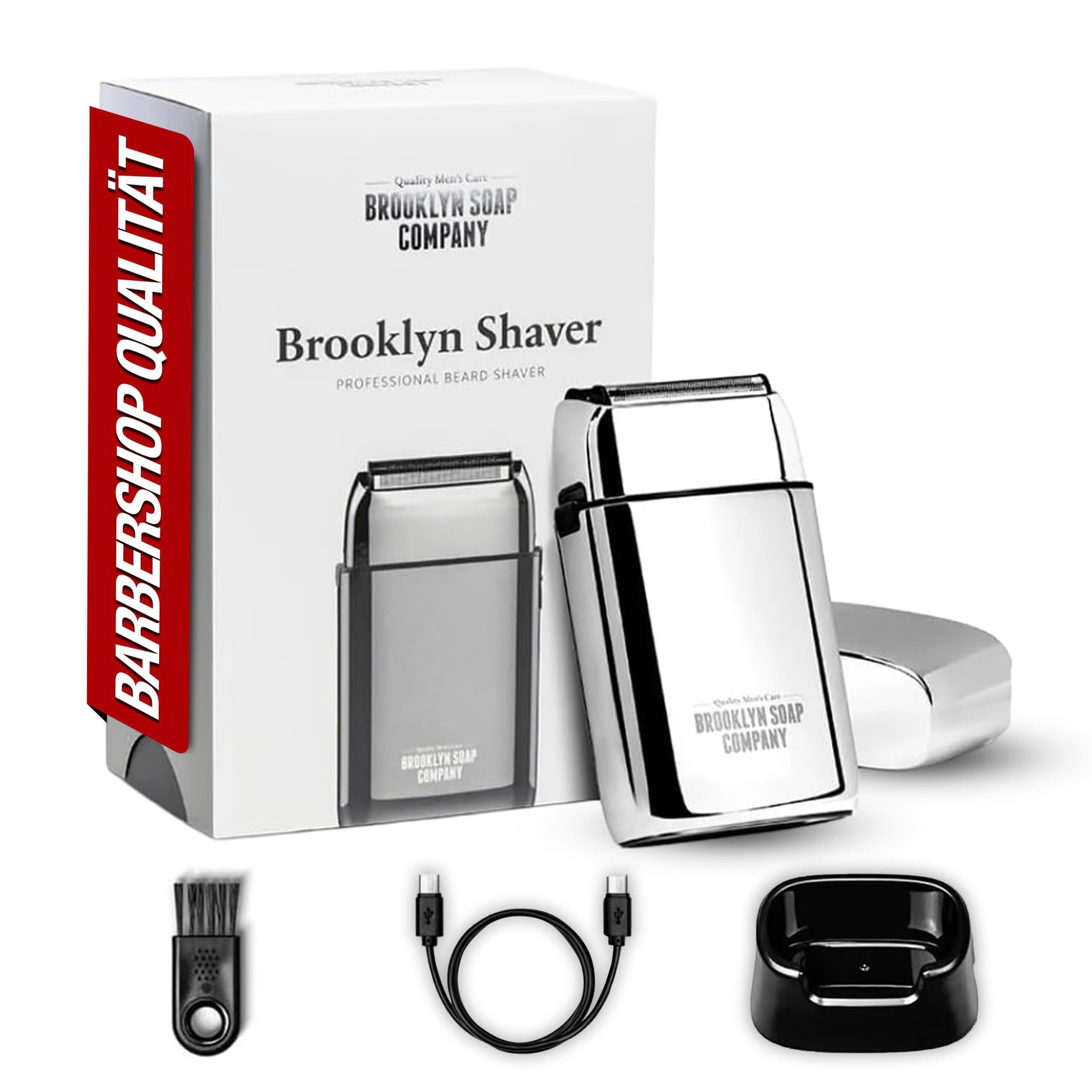 Brooklyn Soap Company Brooklyn Shaver - Elektrischer Rasierer für Herren - Bartschneider für eine makellose Trockenrasur - Elektrorasierer mit LED-Display & USB-C Aufladung