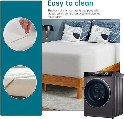 Miniatura 48 de Colchón individual de espuma viscoelástica de 5 pulgadas con certificado CertiPUR-US para sueño fresco y alivio de presión, colchón de cama de