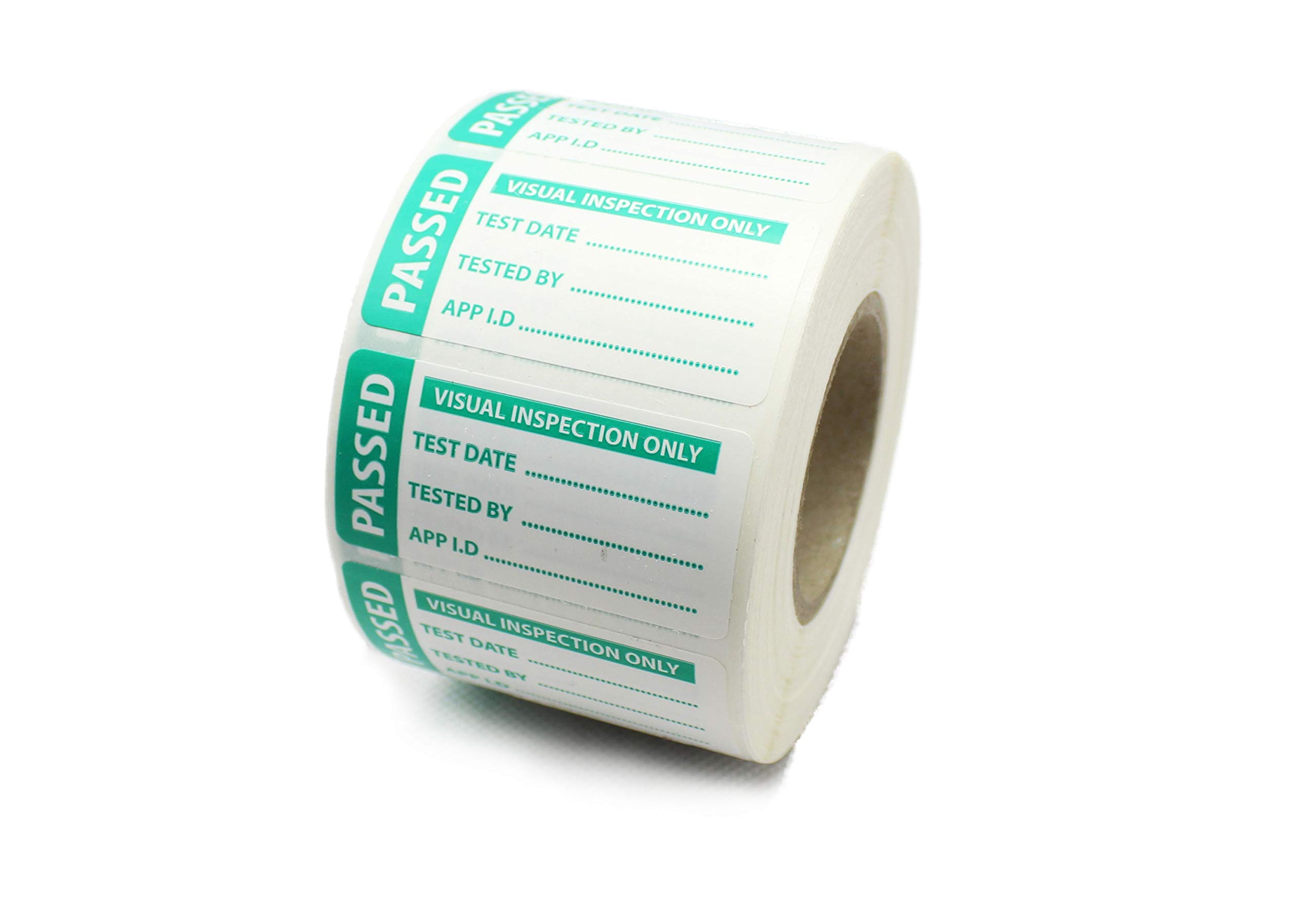 4th Edition Visual Inspection Passed PAT Test Labels. Supplied on Strong Synthetic Material, not Paper. (1,000 Labels Per Roll.) (1)