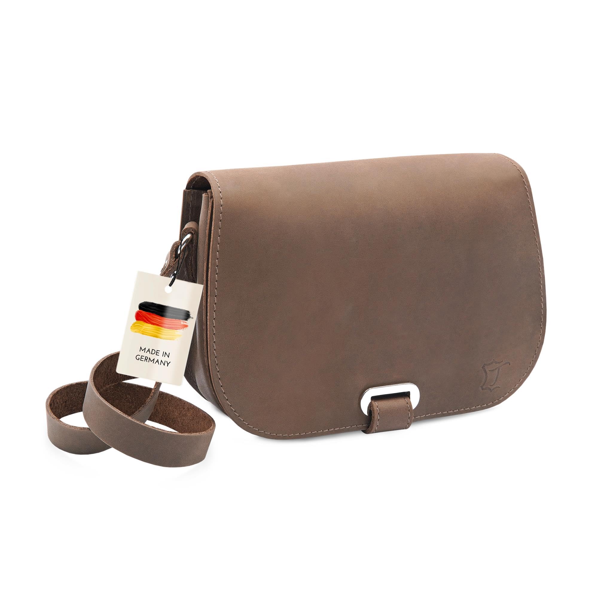 Thielemann Damen Handtasche Marseille Made in Germany, Umhängetasche aus Leder, Abendtasche, Echtleder Tasche zum Umhängen, Crossbody Bag, Ledertasche zum Ausgehen