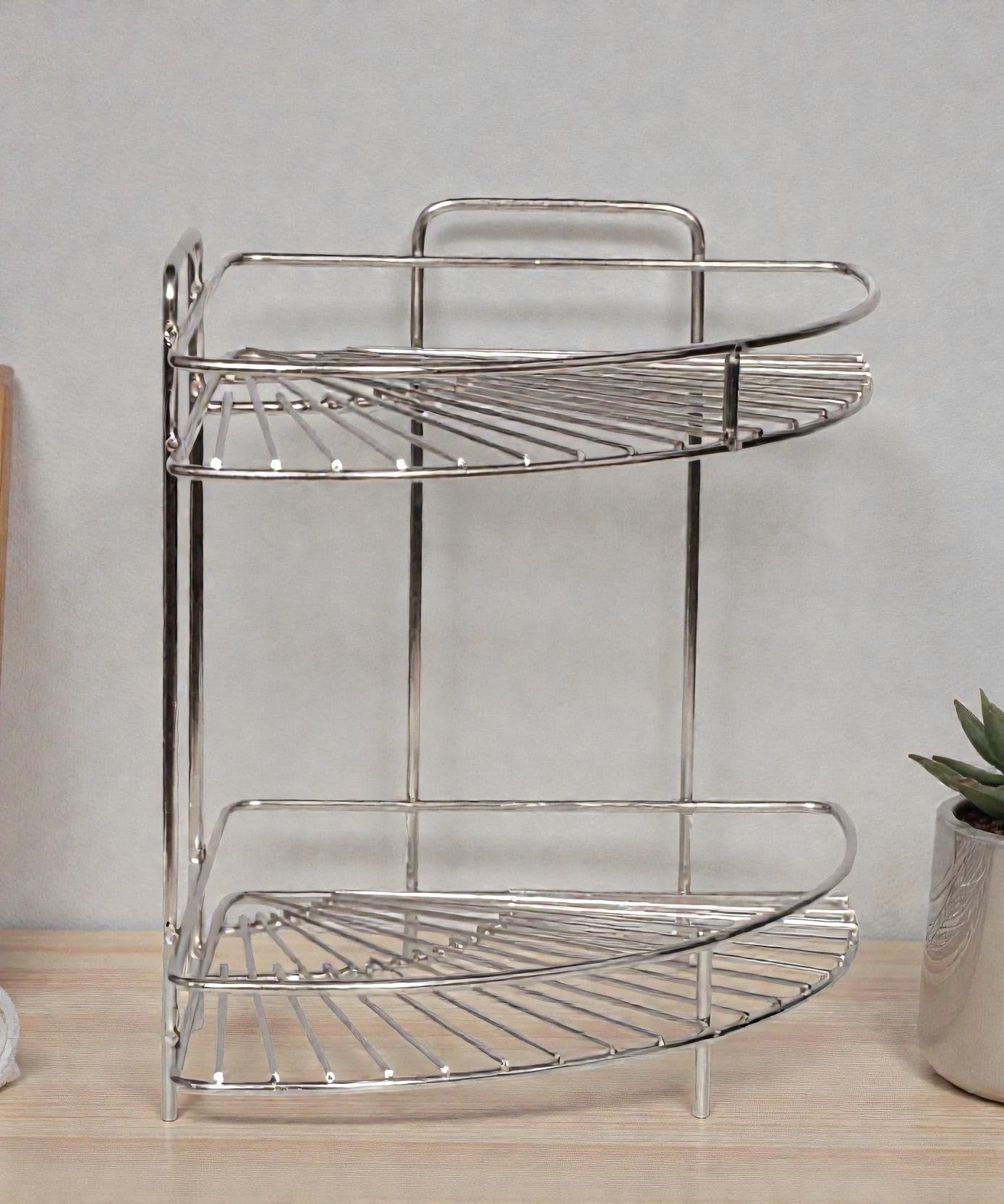 FineArts®2 Shelf Corner_B_Stnfy Stainless Steel Shelf Rust-Free Space Saving Wall Mount Rack Multi-Purpose Kitchen & Bathroom Organizer Heavy Duty 1/2/3 Tier Corner Stand.-image-14