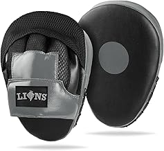 Lions Curved Focus Pads Hook & Jabs Gloves Punch Bag Mitts Boxing MMA Kick Training