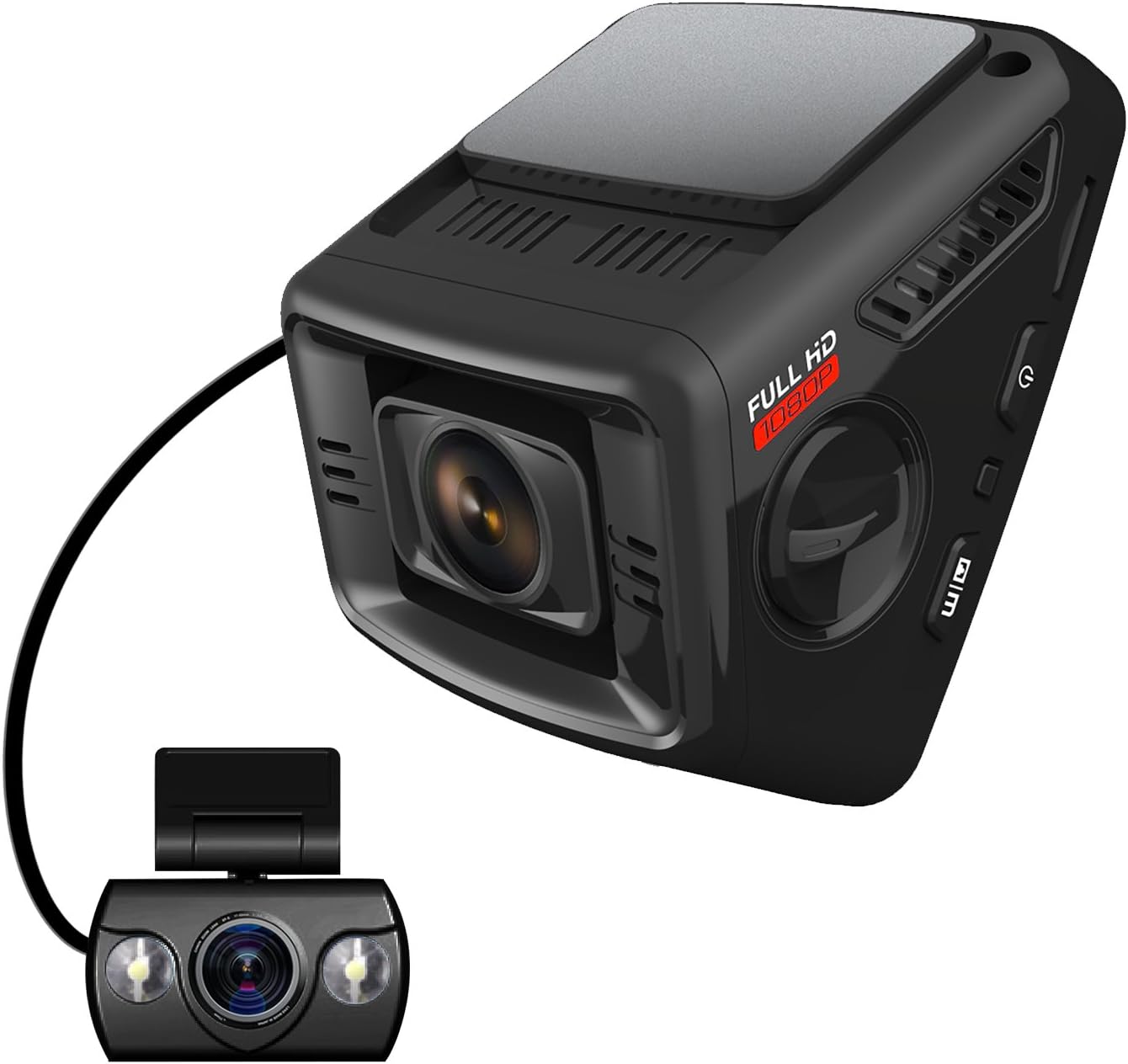 ITRUE X6D Dual Car Dash Cam Pro Stealth Full-HD 1080P 170°Wide Angle, Night Mode, G-Sensor, WDR, 16GB MicroSD Card and Hard Wire Kit