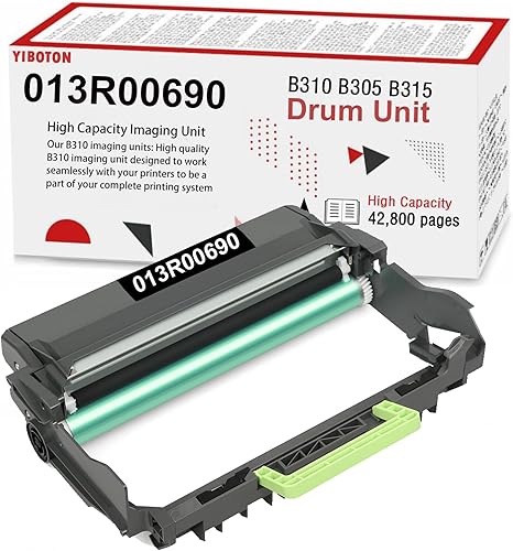 Compatible for B310 Black Drum Unit 42,800 Pages 1Pack High Capacity 013R00690 Imaging Unit Replacement for Xerox B305 B310 B315 Printer