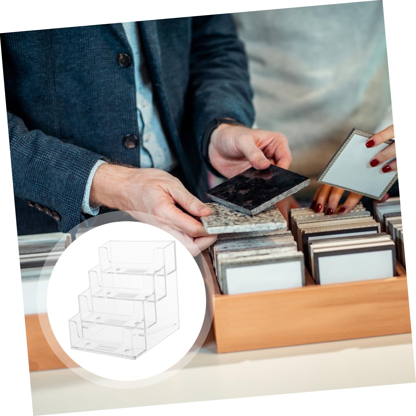 Operitacx 5stücke Business Cards Storage Box Transparente Tisch-visitenkartenhalter Mit Stabiler Organizer Für Büro Hotel Und Events Zur Aufbewahrung Von Geschäftskarten Und Karten