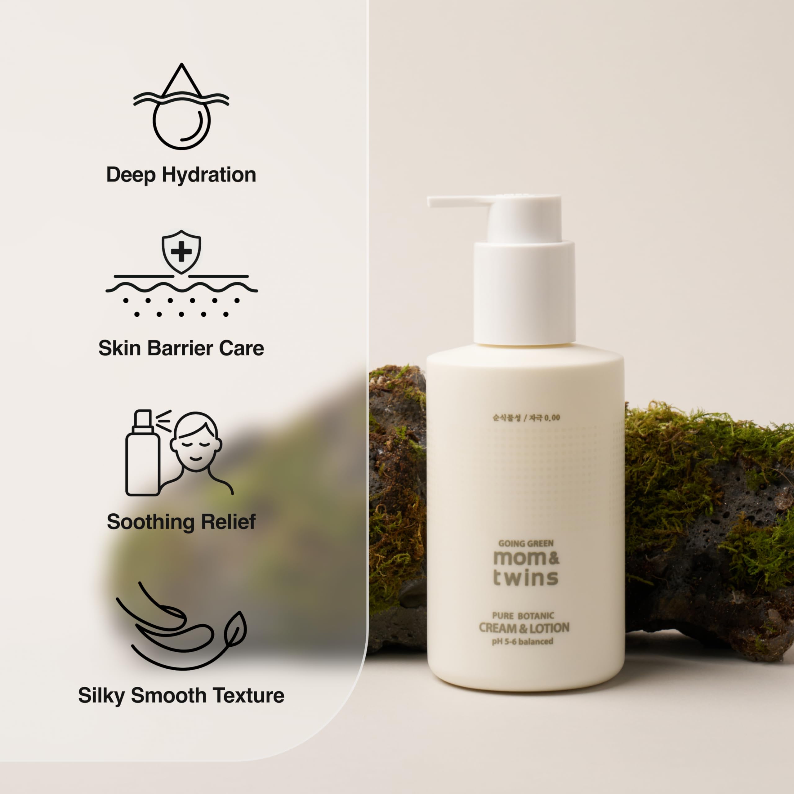 CREAM & LOTION – Organic Newborn-Safe Korean Baby & Adult 2‑in‑1 Face & Body Lotion, Moisturizer with Vitamin C for Soothing Hydration, Gentle & Effective (7.41 fl oz / 210 g)