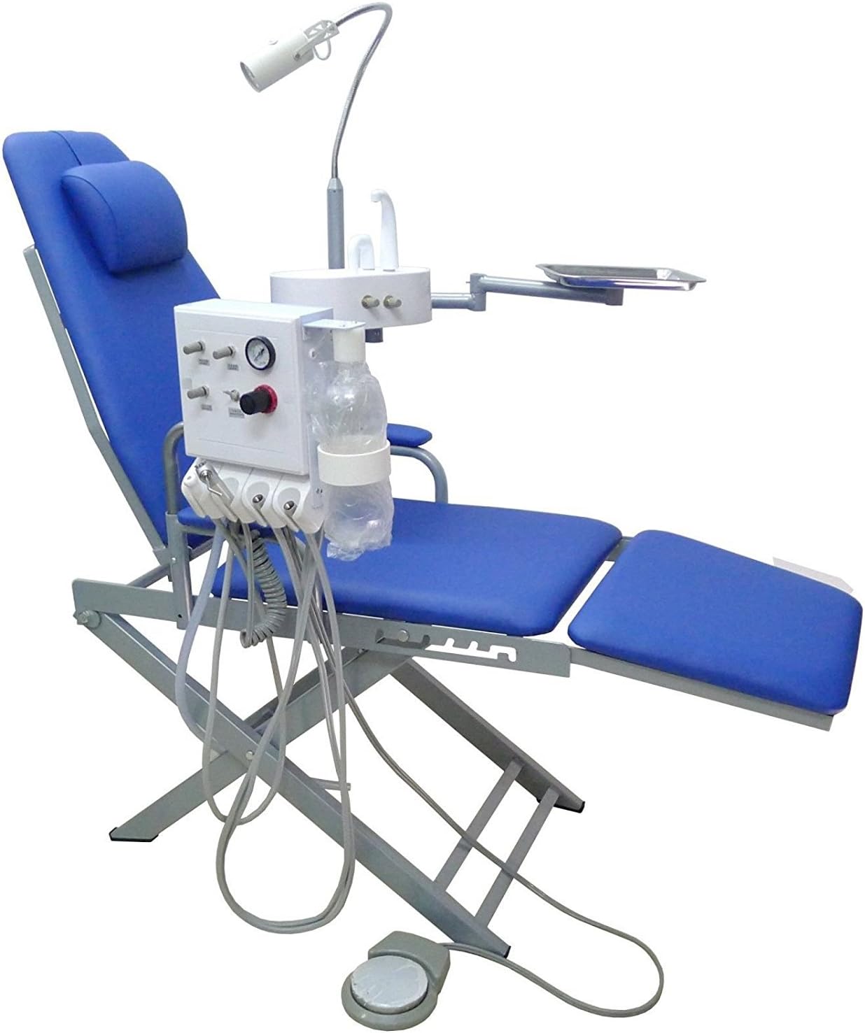Portable Mobile Chair Turbine Unit 4H with LED Lamp + Waste Basin Blue