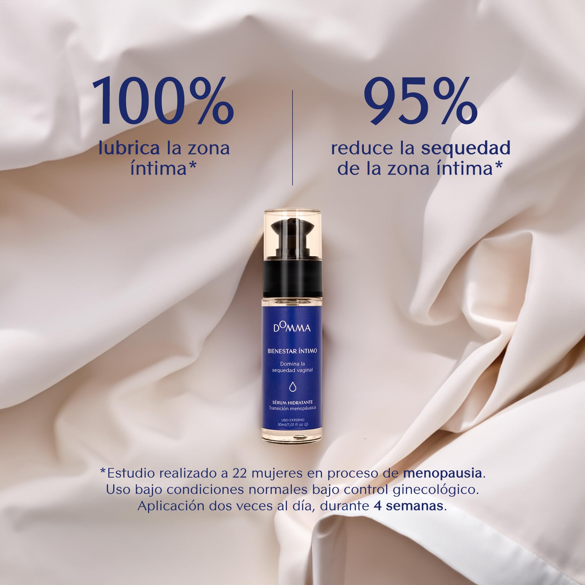 Menopausia - Bienestar Íntimo Domma | Sérum Hidratante Vaginal que Hidrata, Calma y Equilibra el pH de la zona Vulvar - con Aceites naturales como el de Almendras, Onagra y el de Aguacate | 30 ml