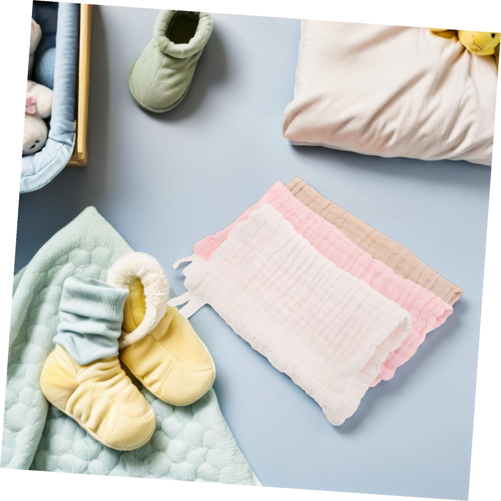 18 Stück Baumwoll Sanfte Reinigung und Hohe Saugfähigkeit mit Sechs Schichten für Neugeborene für Babypflege und Zarte Gesichtspflege