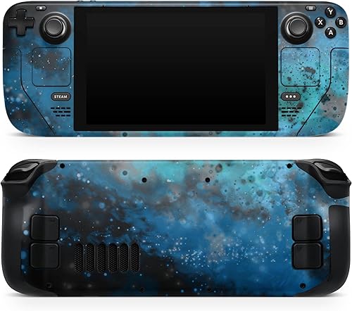 Design Skinz - Compatible con Steam Deck - Calcomanía protectora de vinilo extraíble resistente a los arañazos - Universo pintado azul y verde