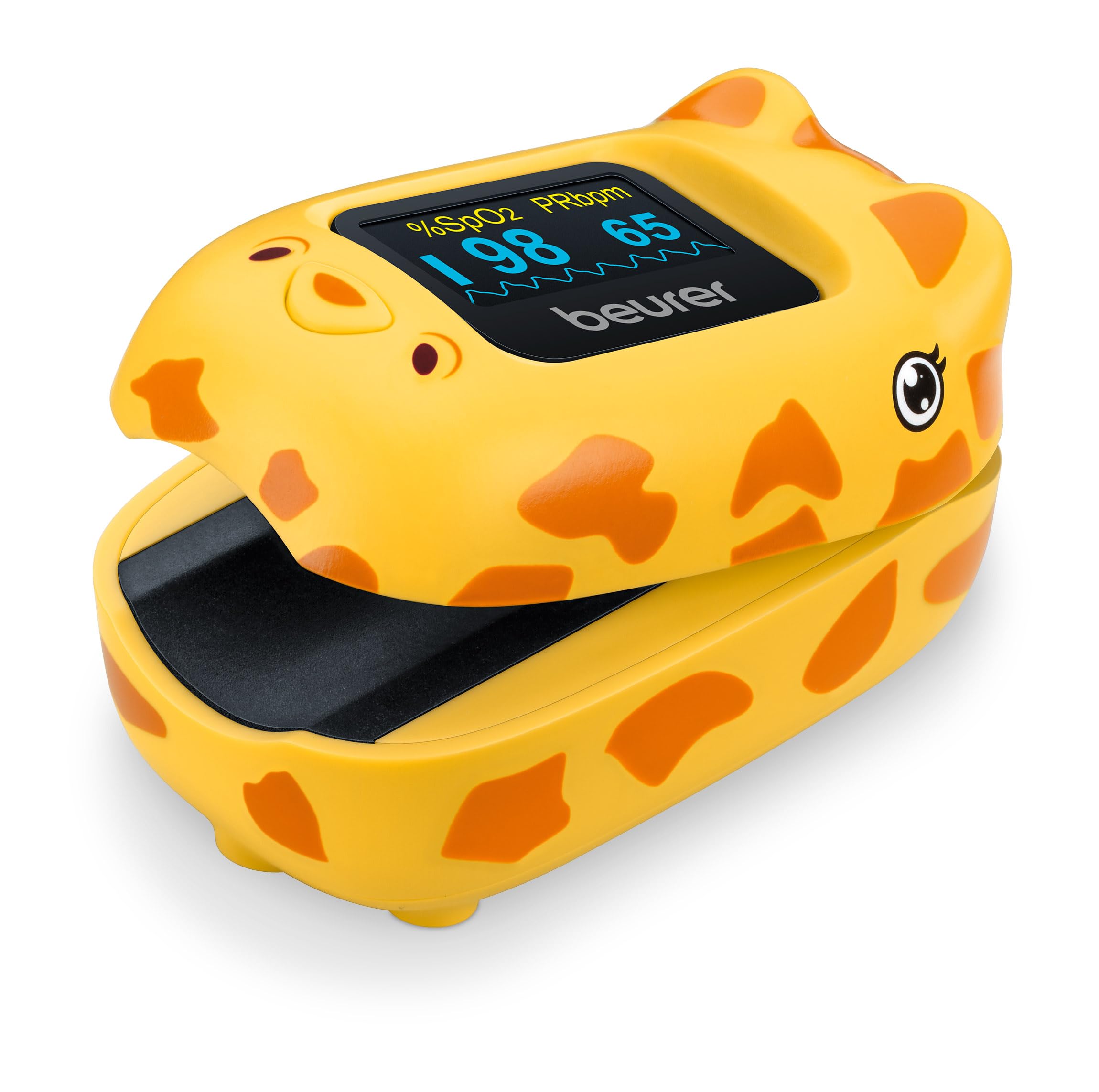 Beurer PO 13 Kids Finger Pulse Oximeter for Children from 1 Year Old, Pulse and Oxygen Saturation Measurement in Seconds, Small Size, Automatic Display Alignment, with Belt Bag-image-4