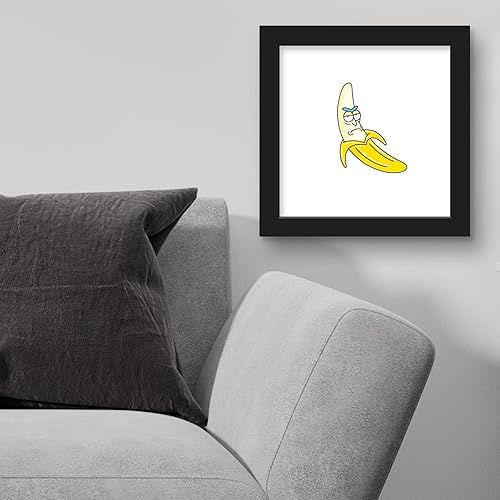 Miniatura 4 de Trends International Gallery Pops Cartoon Network Rick and Morty - Póster de pared de Banana Rick, 12 x 12 pulgadas, versión enmarcada en negro