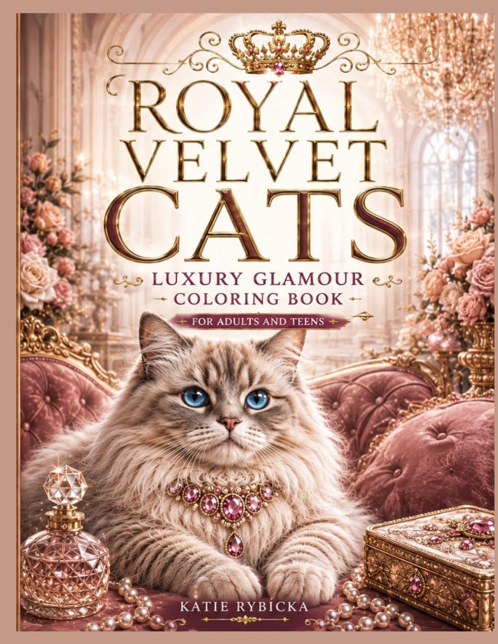 ROYAL VELVET CATS: Luxury Glamour Coloring Book for Adults and Teens (Glamour Cats Coloring Books)