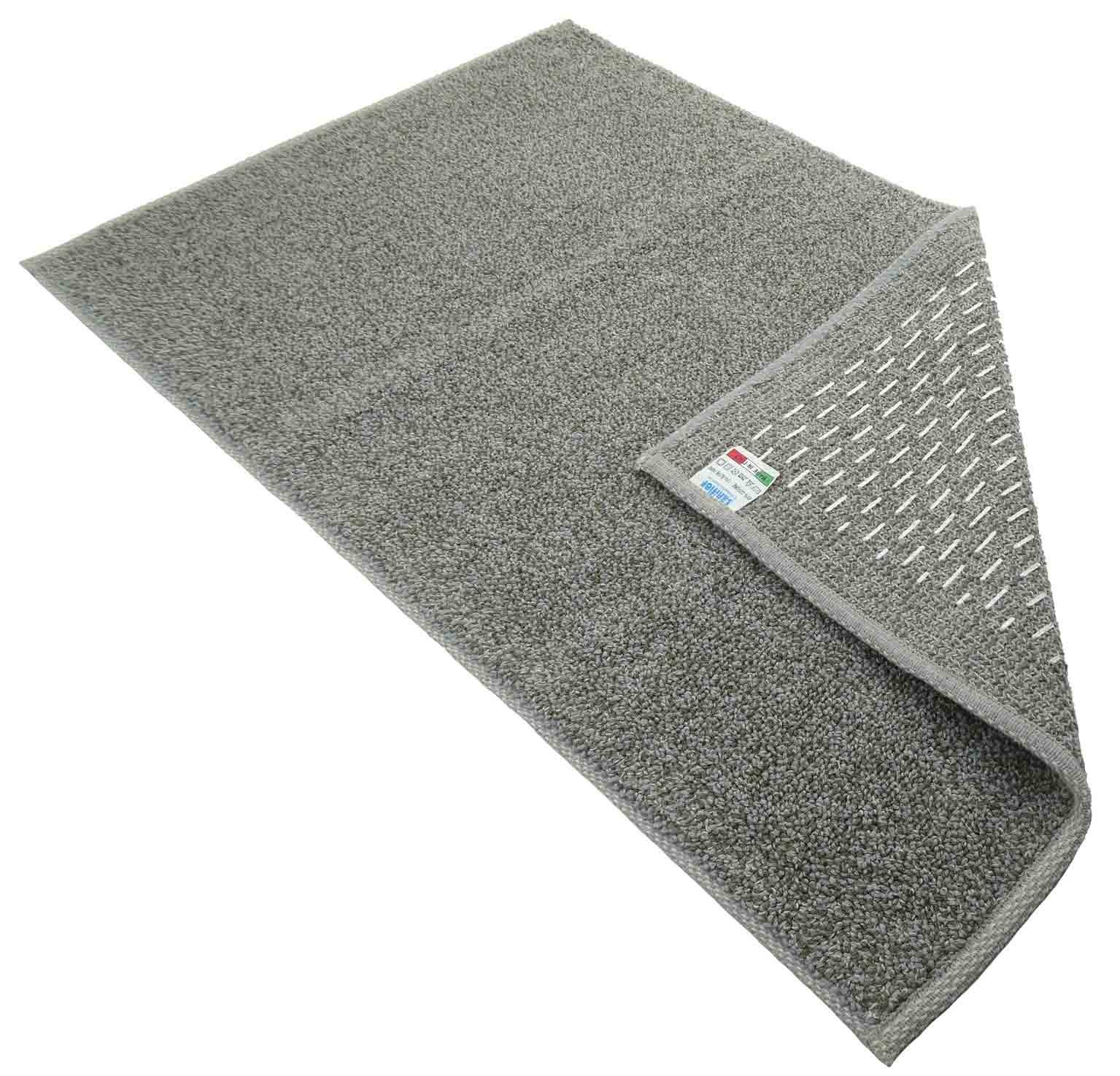 Casatessile Tappeto corsia Multiuso Cotone Antiscivolo TECLA Tappeto Bagno Assorbente, Tappeto Cucina, Scendiletto - Grigio Perla, 55x140 cm.
