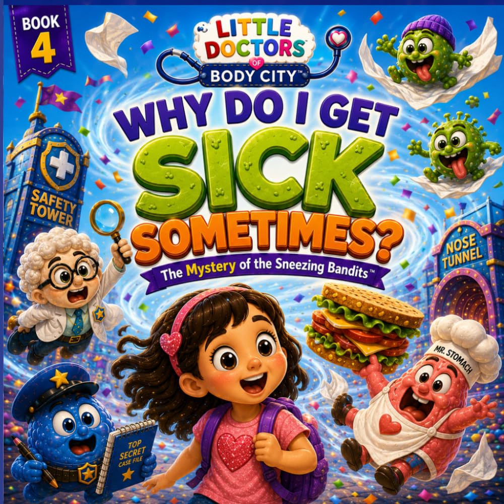 Why Do I Get Sick Sometimes?: The Mystery of the Sneezing Bandits: A Funny Adventure About Colds, Sneezes, and How Your Amazing Body Helps You Feel Better (My Body’s Best Employees)