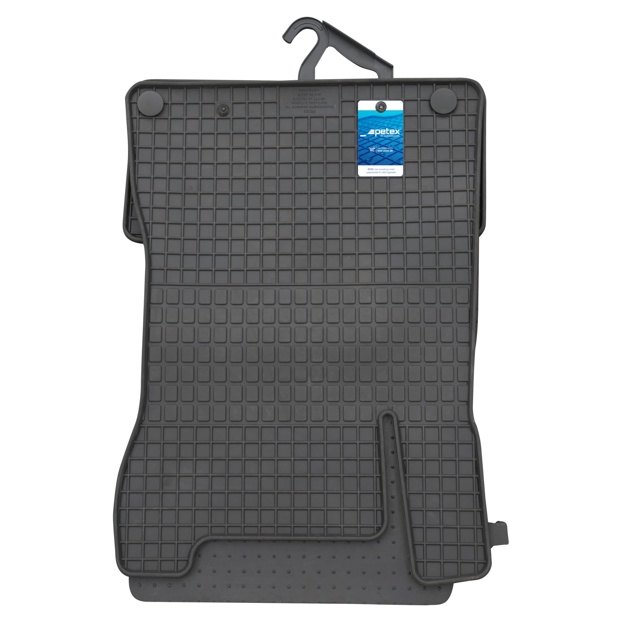PETEX Tappetini in Gomma su Misura 45210 Set da 4 Pezzi, Nero