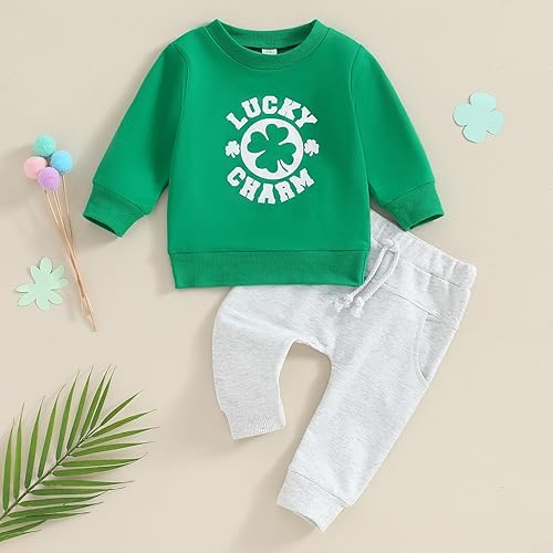Miniatura 2 de Ropa para bebé niño pequeño, sudadera de manga larga con cuello redondo, pantalones casuales, 2 piezas, traje de otoño e invierno