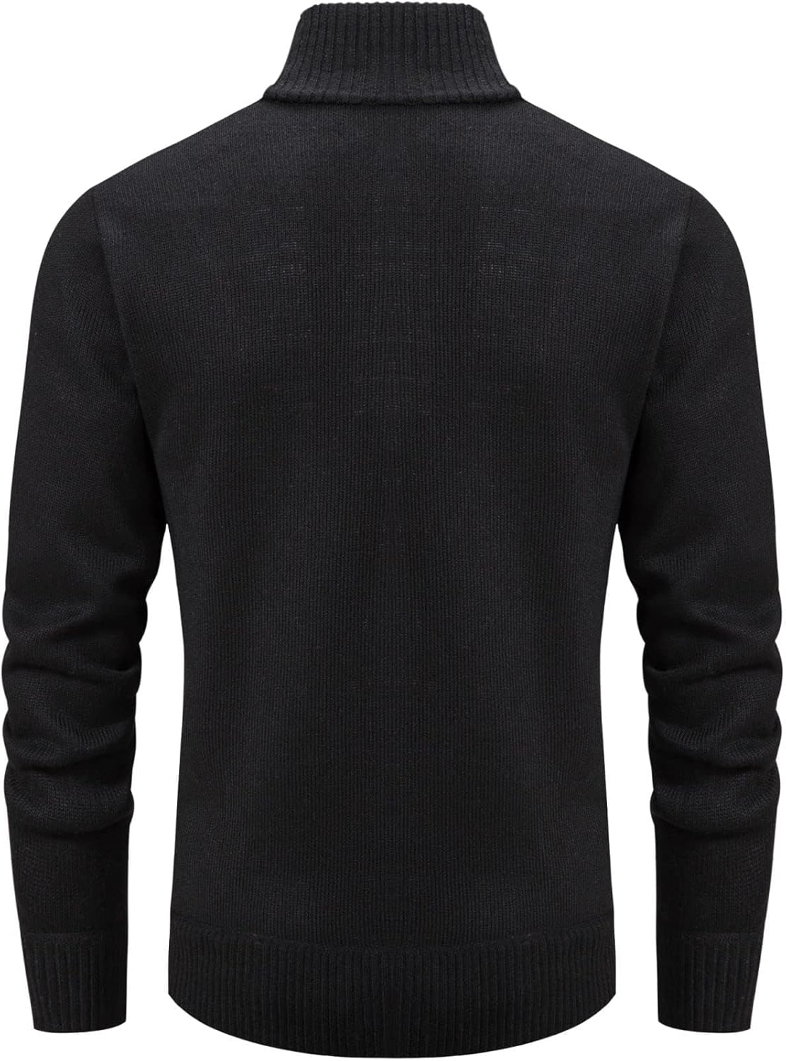 VtuAOL Men's Cardigan Sweaters Full Zip Sweaters Stand Collar Casual Knitted Cardigan with Pockets - Image 8