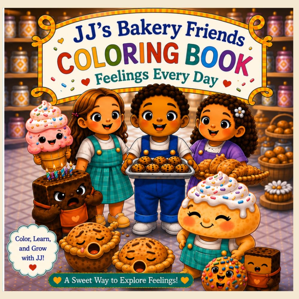 JJs Bakery Friends coloring book