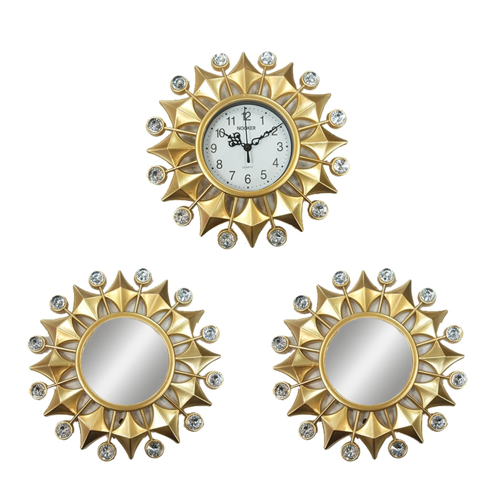 Tuxoiou Vintage Decorative Wall Clock, Silent Non-Ticking Hanging Clock