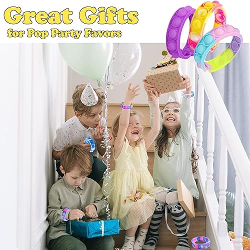 Miniatura 5 de 102 pulseras para presionar burbujas, regalos de fiesta de cumpleaños, regalos de fiesta de cumpleaños para niños, bolsas de regalo, rellenos para