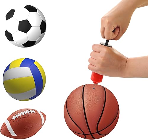 Miniatura 5 de Kit de inflador de mano de 3 piezas, bomba de aire con aguja, boquilla, perfecto para voleibol, baloncesto, fútbol, fútbol, waterpolo, juego inflable