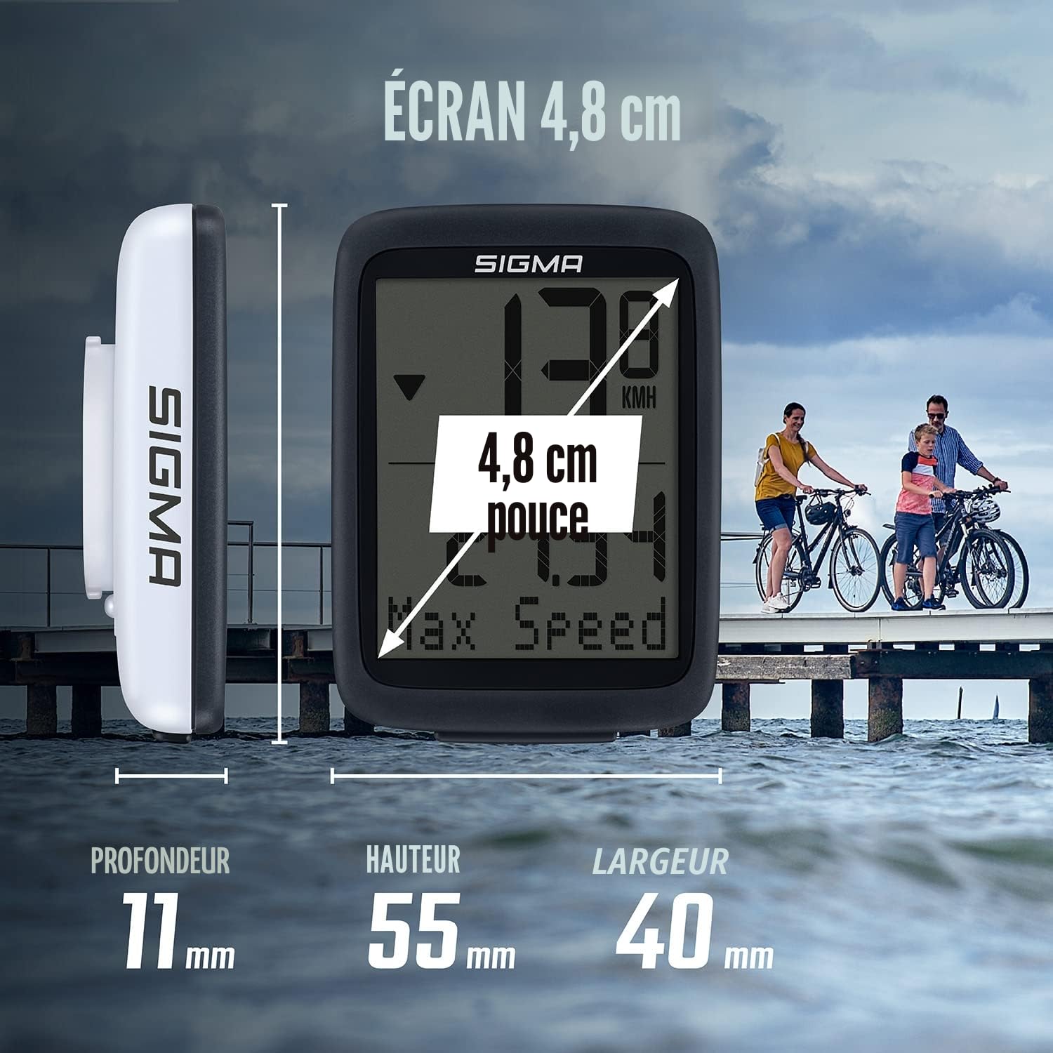 SIGMA SPORT BC 10.0 | ordinateur de vélo avec de nombreuses fonctions | compteur de vélo pour les plus hautes exigences | facile à utiliser avec de grandes touches et une présentation claire