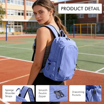 Simple School Backpack,Bookbag Casual Lightweight Travel Rucksack Daypack Backpacks for Men Women College High School Bags backpack for Boys Girls Teens (Blue)