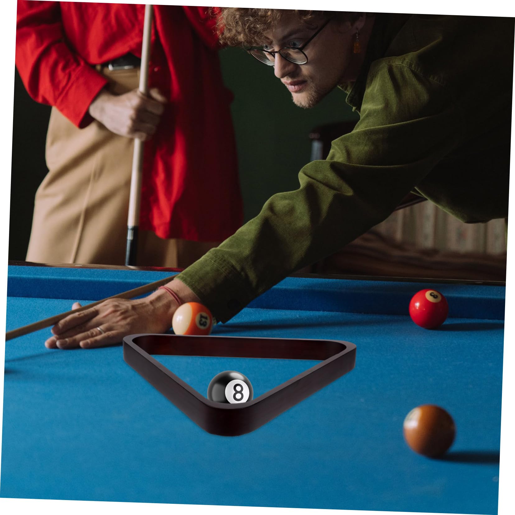 Hemoton Wooden Billiard Rack Triangle Pool Ball Rack Pool Table Triangle Billiards Accessory