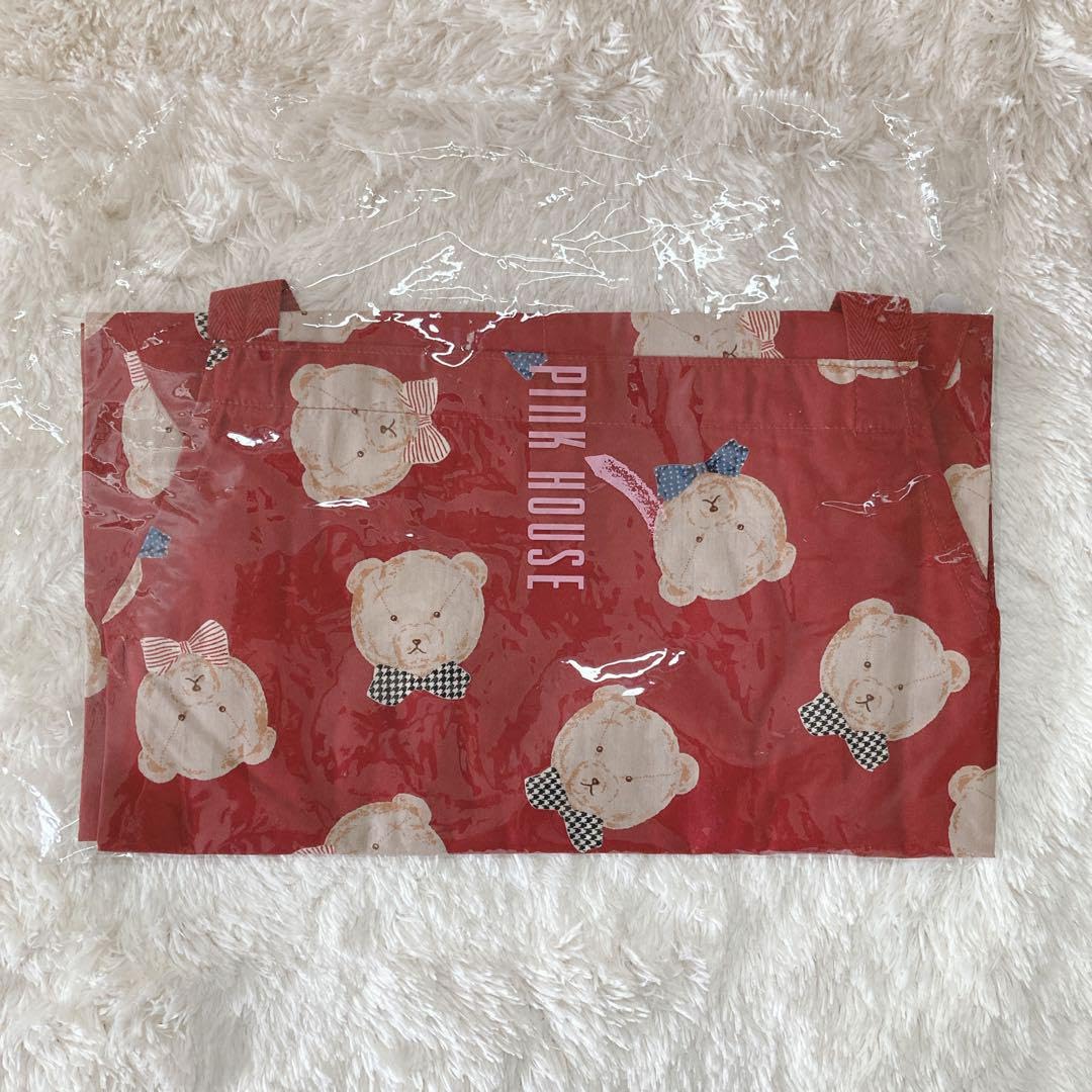 ピンクハウス　PINK HOUSE　エプロン　美品　くま Amazon.co.jp: 超ピンクハウス 赤 レッド エプロン 熊 くま クマ 総柄