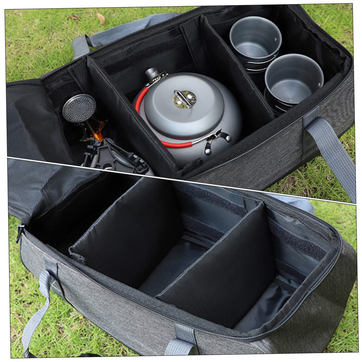 Cabilock Outdoor Cooking Equipment Camping Accessories Pot Stove Set Carrying Case