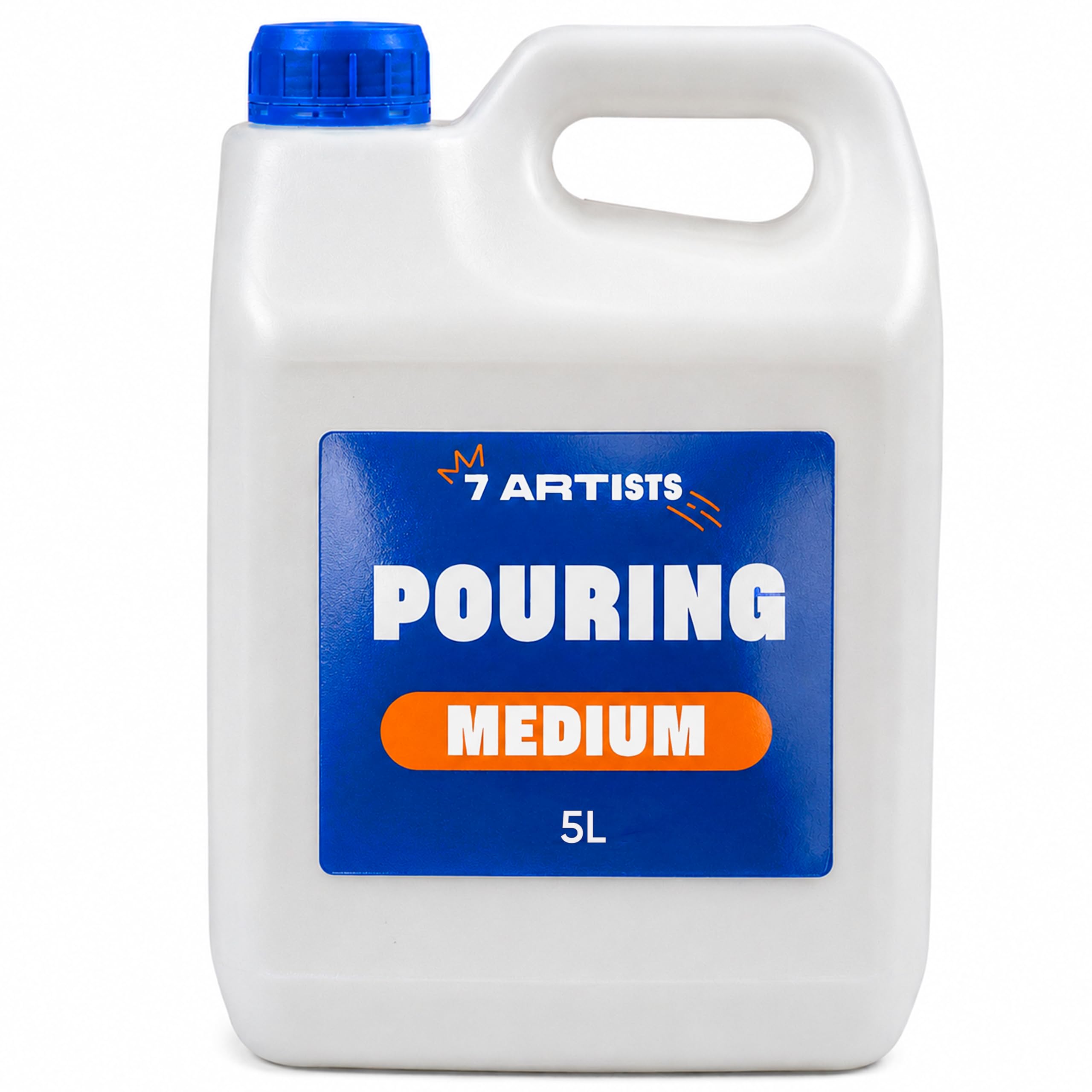 7 Artists 5L Pouring Medium Pouring Medium For Acrylic Paint 5L – Professional Paint Conditioner For Fluid Art | Glossy Acrylic Medium For Pouring & Fluid Techniques