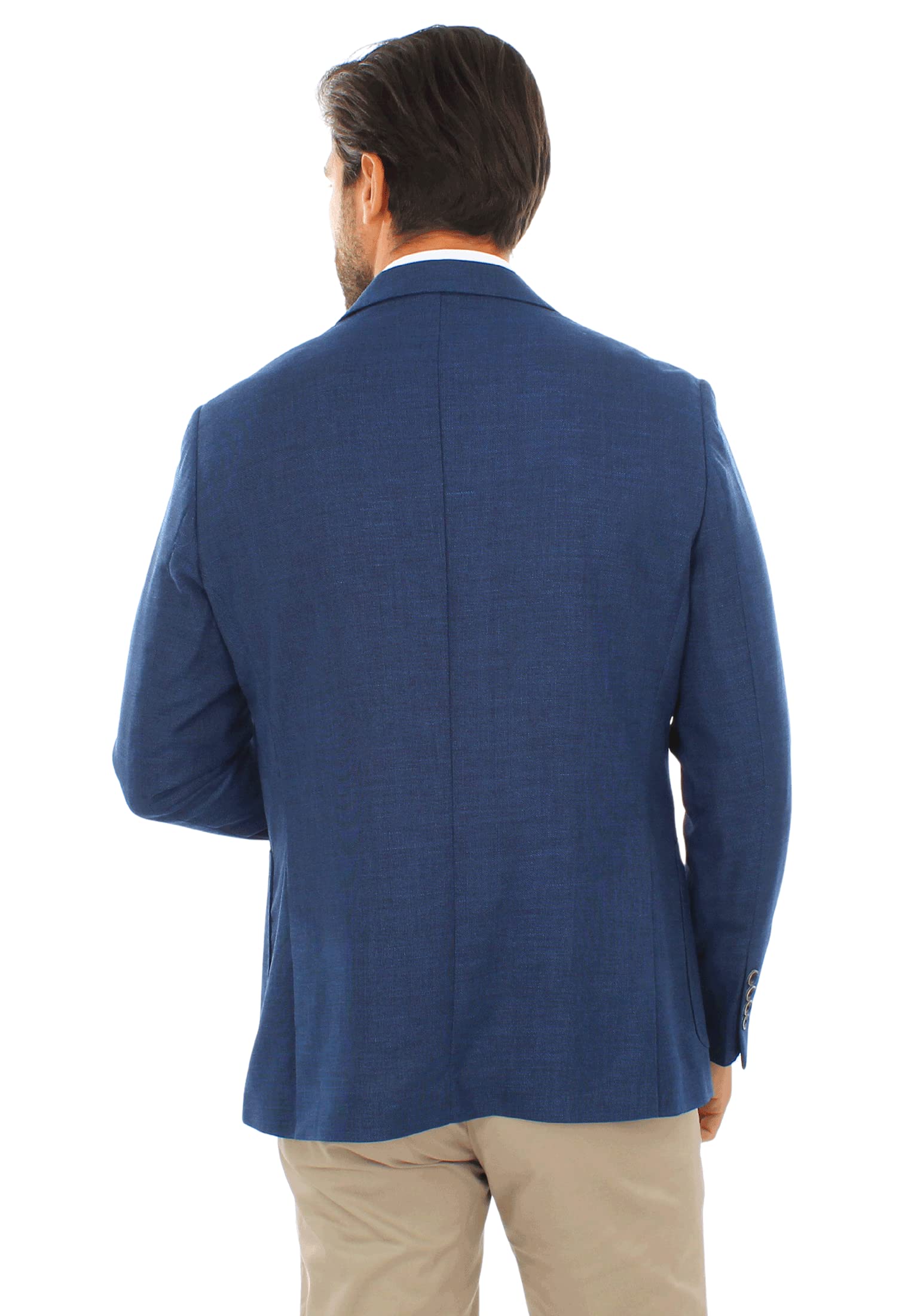 Ciabalù Giacca Uomo Elegante Estiva Blazer Slim Fit Blu Sfoderato