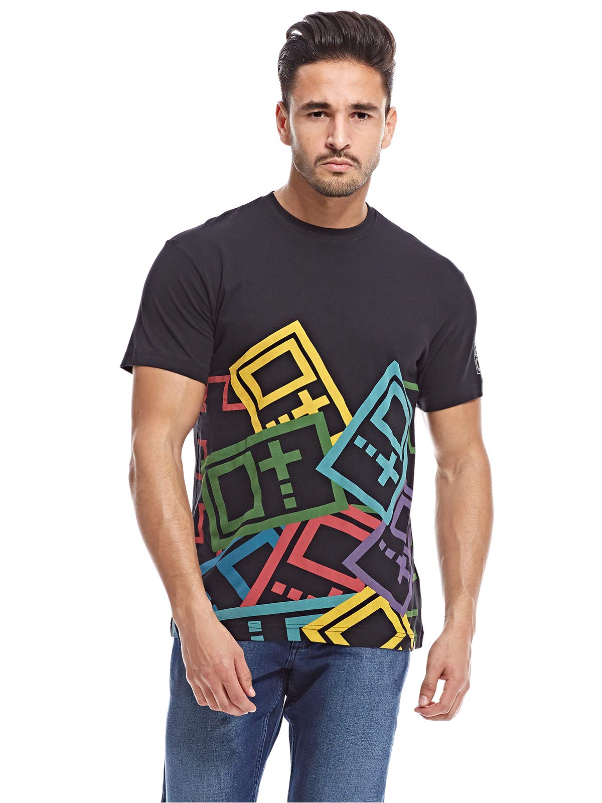 ImperialBlack Round Neck T-Shirt For Men