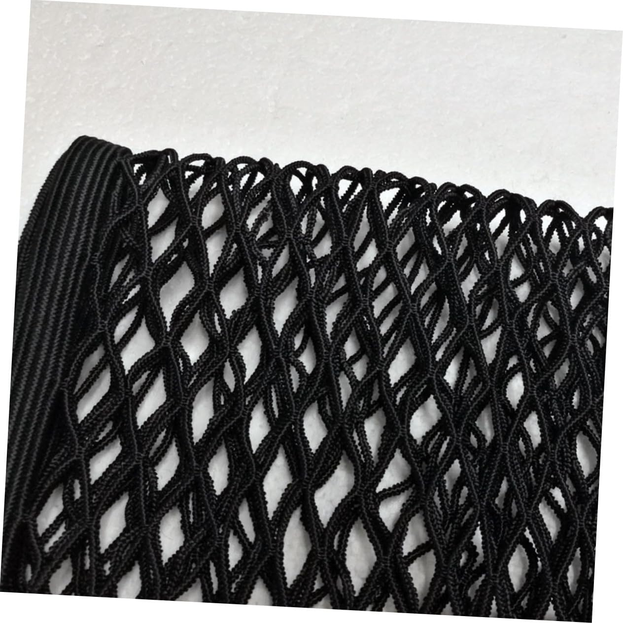 Rete Portabagagli Doppio Strato 100x80 Cm Nera per Bagagliaio Auto | Tessuto e Plastica, 4 Ganci Autobloccanti Inclusi, Formato Elastico 100x80 Cm