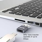 USB to USB C 3.0 Adapter 4 Pack,USB C Female to USB A Male 10Gbps Charger Type C Compatible with Apple MagSafe, iPhone17/16/15/14/13...Pro Max,Samsung Galaxy S25