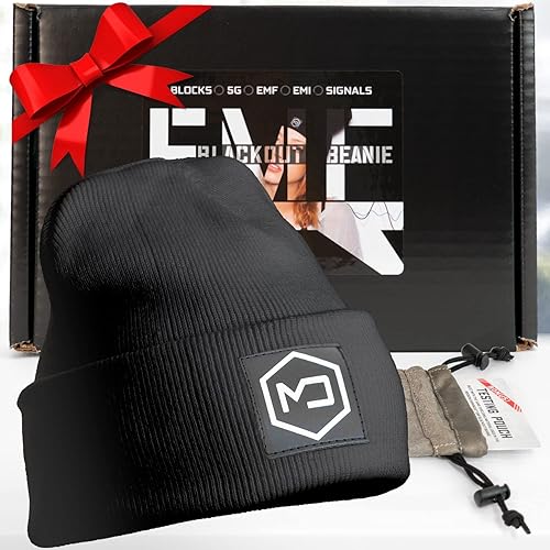 Miniatura 8 de Mission Darkness EMF Blackout Beanie - Gorro antiradiación que protege contra señales inalámbricas EMF EMI RF 5G - Tamaño universal para adultos,
