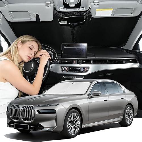 Miniatura 173 de Parasol de 4 capas para parabrisas, ajuste personalizado, tela 240T, parasol retráctil que bloquea los rayos ultravioletas, accesorios para automóvil