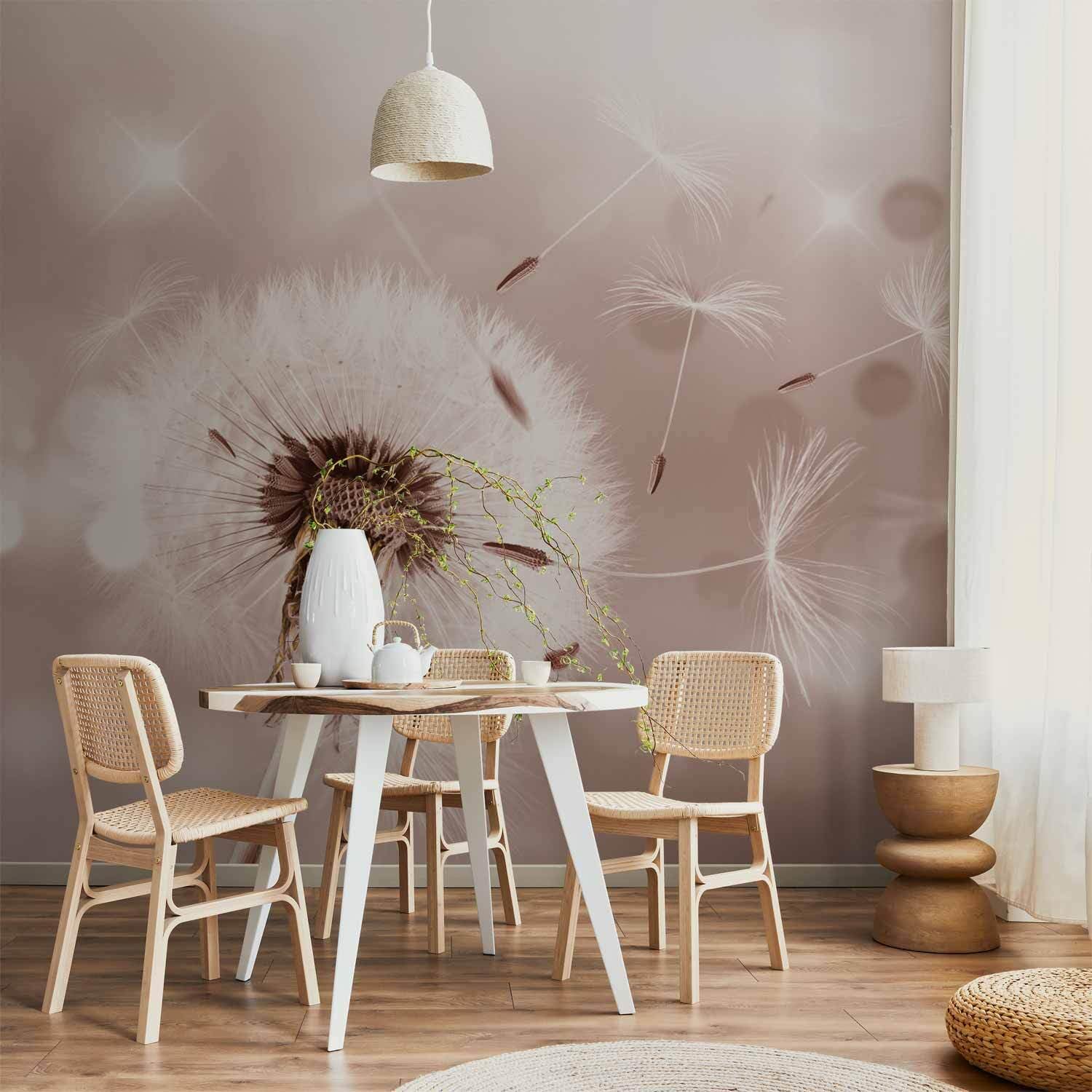 decomonkey Fototapete Pusteblume Natur, 400x280 cm, XL, Blumen Abstrakt | Vlies, Schlafzimmer, Wohnzimmer, Tapete, Fototapeten, Tapeten, Vliestapete, Wandtapete, moderne, Wandbild, Wand