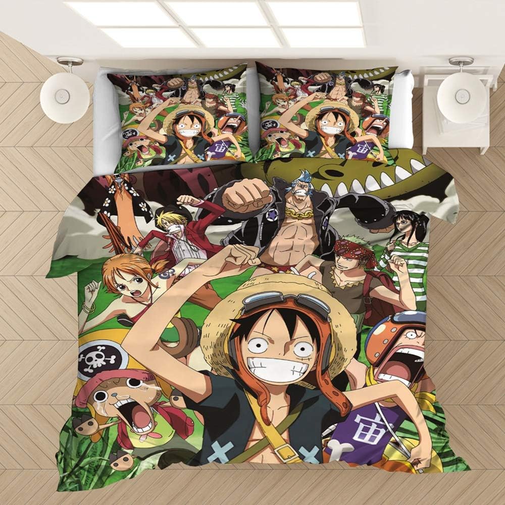 Buy 3 Pcs One Piece Bedding Comforter Cover Bed Set Anime Novelty Duvet Cover With Two Pillowcase Twin Full Queen King Size Home Bedroom Supplies 4 Full 0 230 Online In Italy B085lf972l