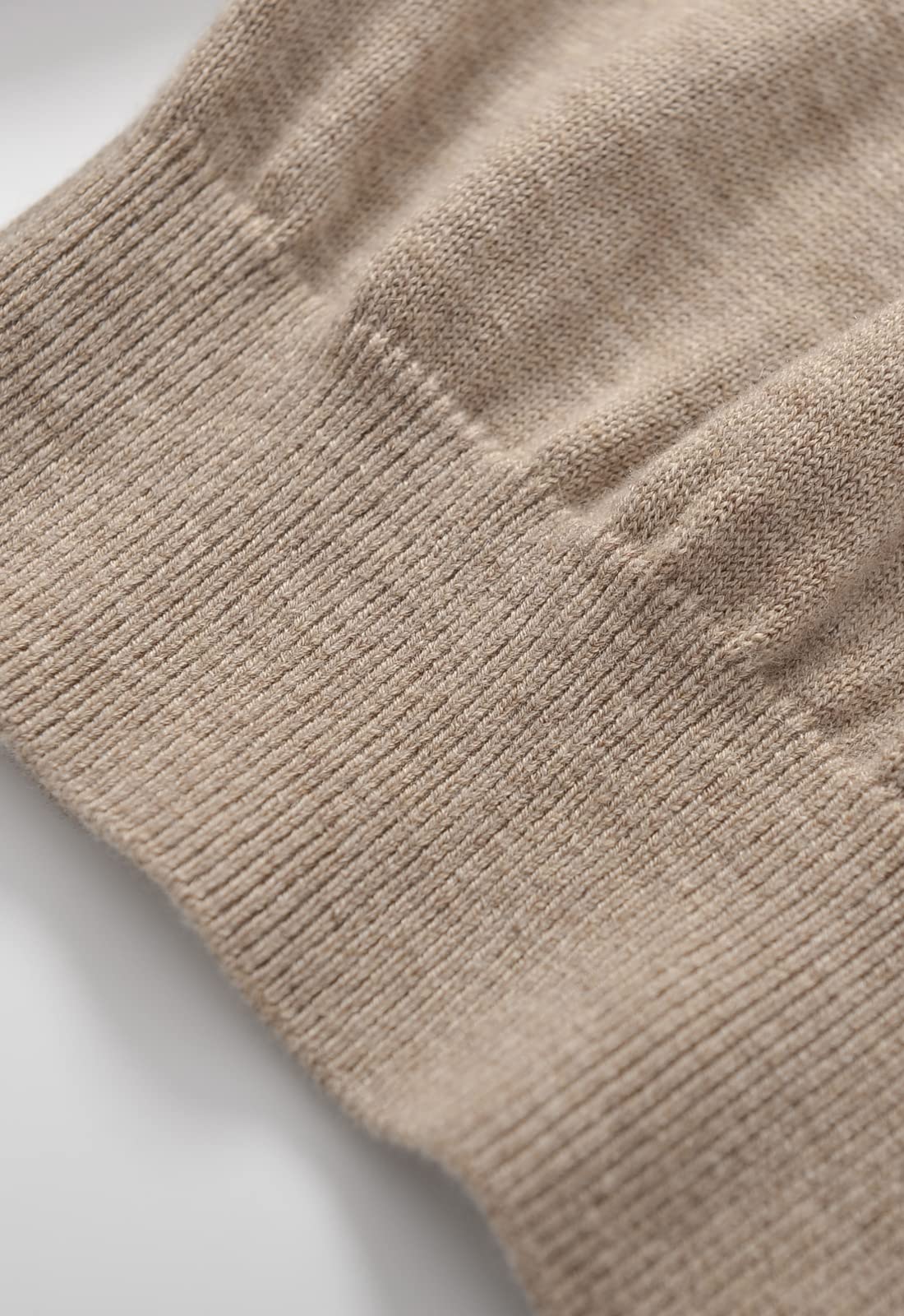ZHILI Mock Neck Pullover Winter Herren Warm Merino Reine Wolle Gestrickt