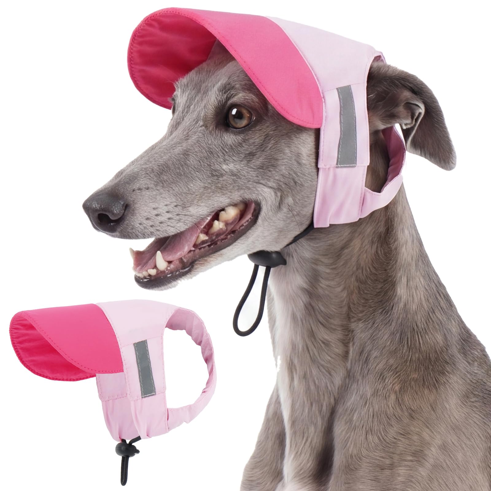 Kuoser Dog Sun Hat Baseball Cap Adjustable Pets Sun Protection, Pink L