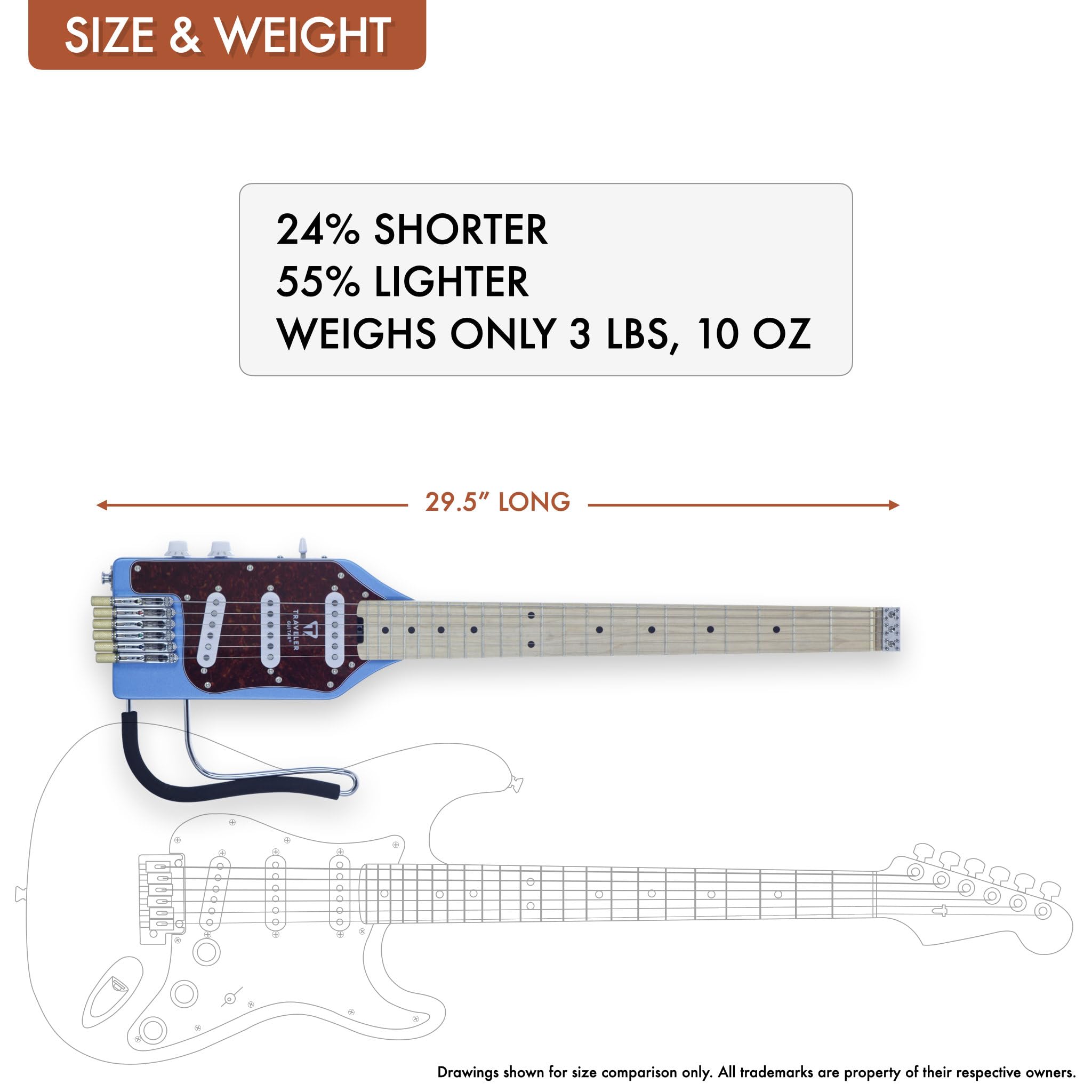 Traveler Guitar - Ultra-Light Electric Deluxe - Satin Blue Metallic