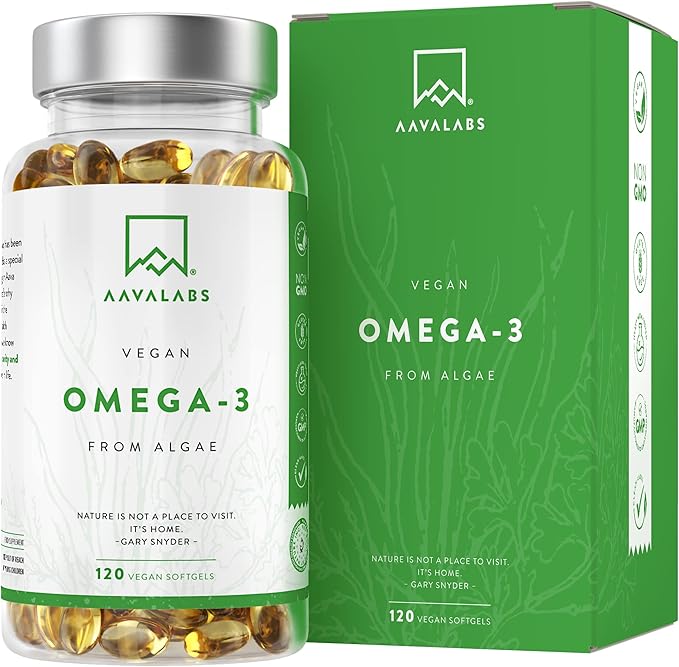 Omega 3 Vegano AAVALABS [ 1100 mg ] de Aceite de Algas de Origen