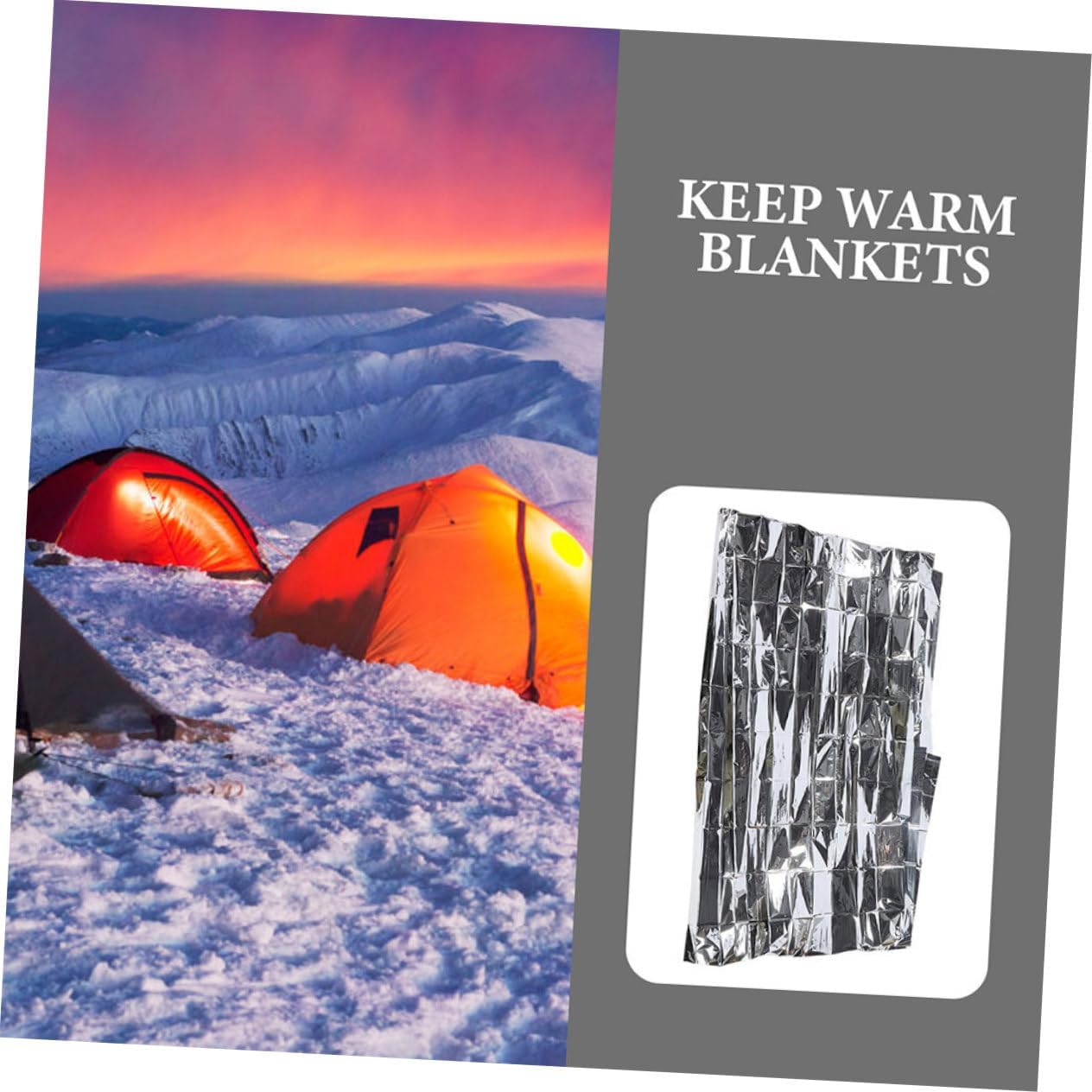 5pcs Thermal Emergency Blankets Outdoor Survival Gear for Hiking Camping