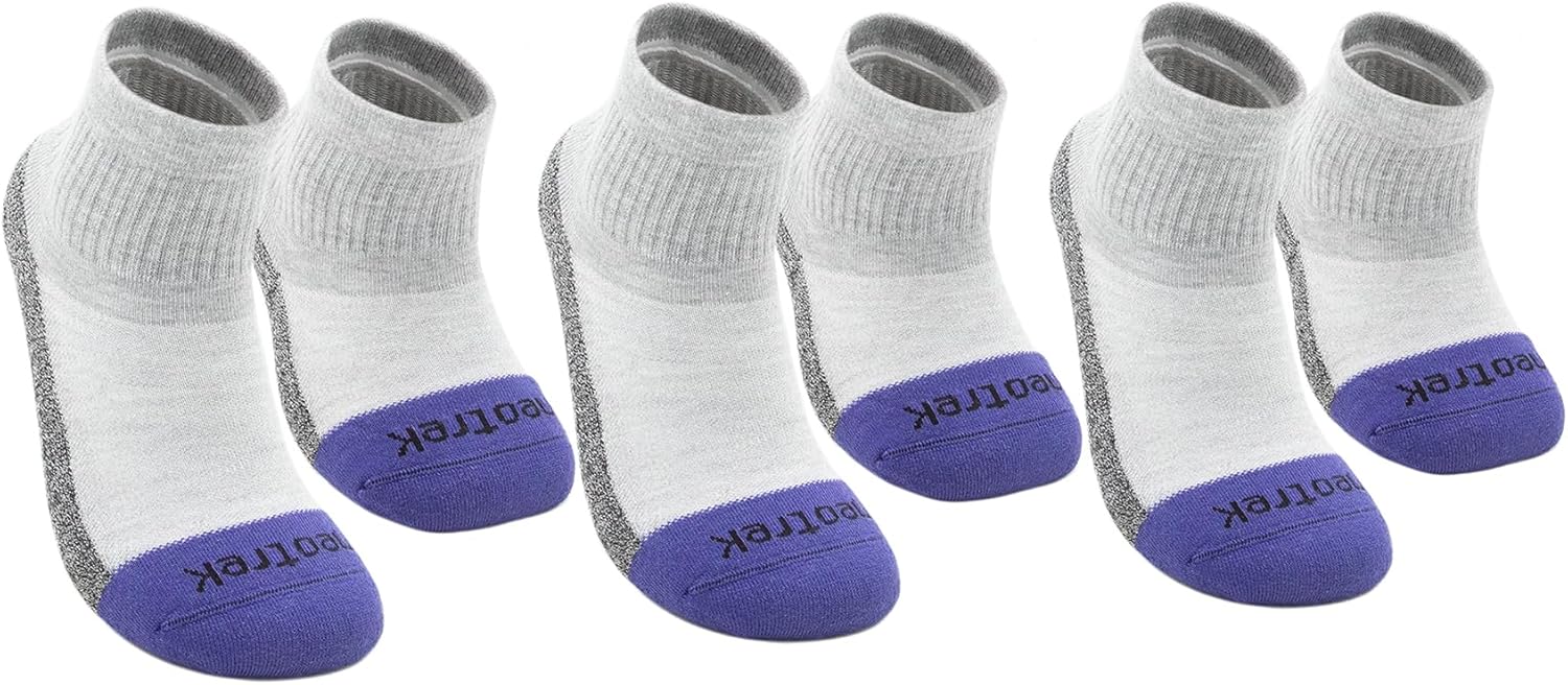 Transmet Qtr Crew Socks: Mixed Pair for Partial-Foot Amputees (1 Transmet & 1 Standard Sock Per Pair) (3pk)