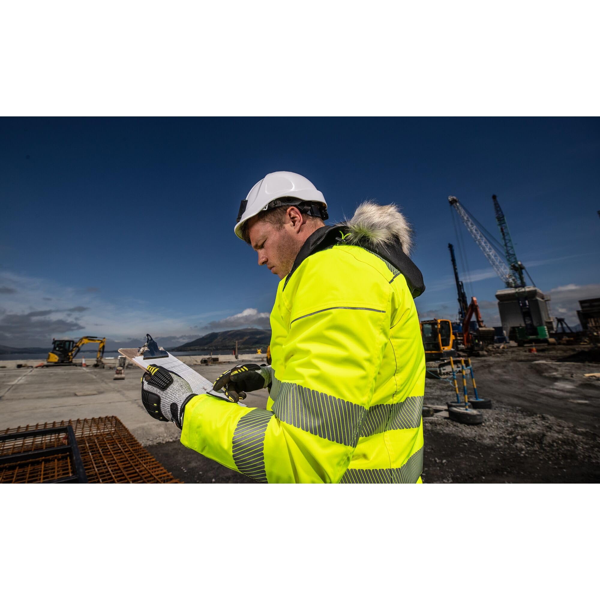 Portwest - Parka de Travail chaude pour l'hiver PW3 HV 5XL Jaune/Noir