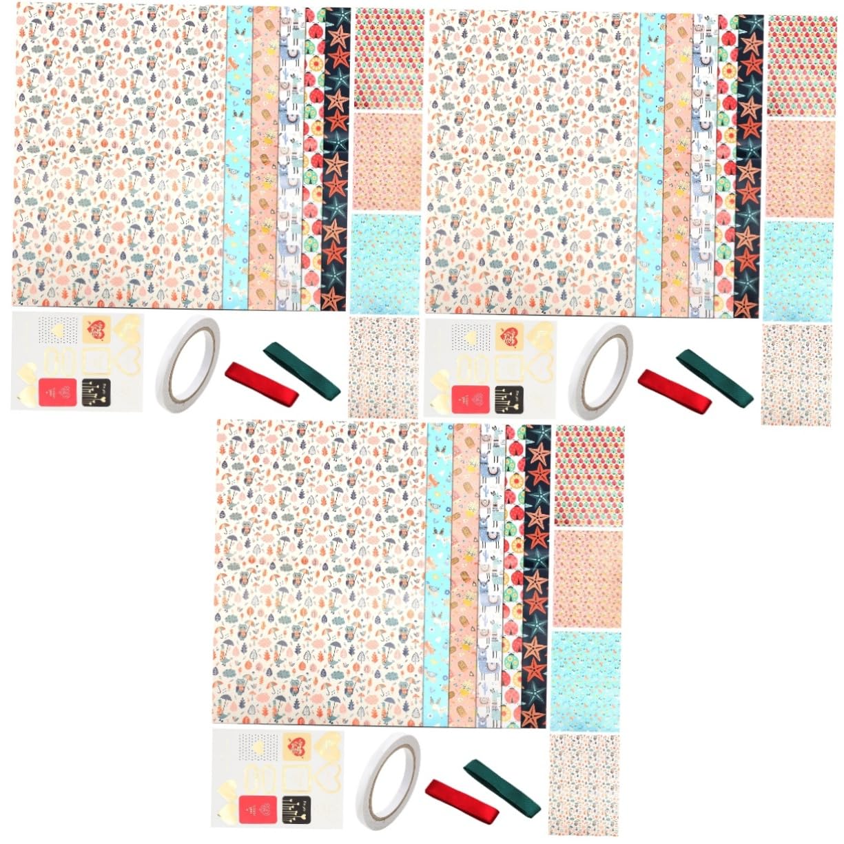 minkissy 3sätze Blumen Geschenkpapier Mit Schleifenbox Mehrzweck Einwickelpapier Für Partys Bastelprojekte Für Geburtstage Shower Deko