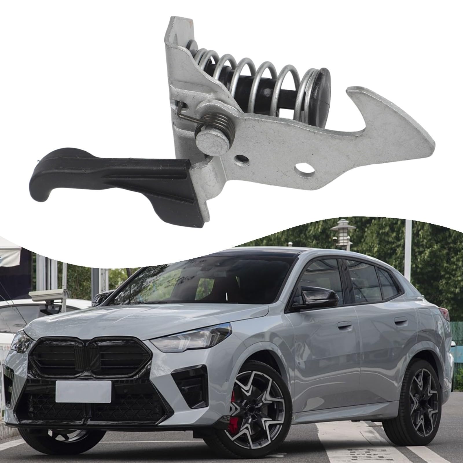 Verrou de capot pour BMW X1 E84 2008–2015 – Crochet de verrouillage de capot avant de rechange numéro de pièce 51232990367 Construction en plastique et métal