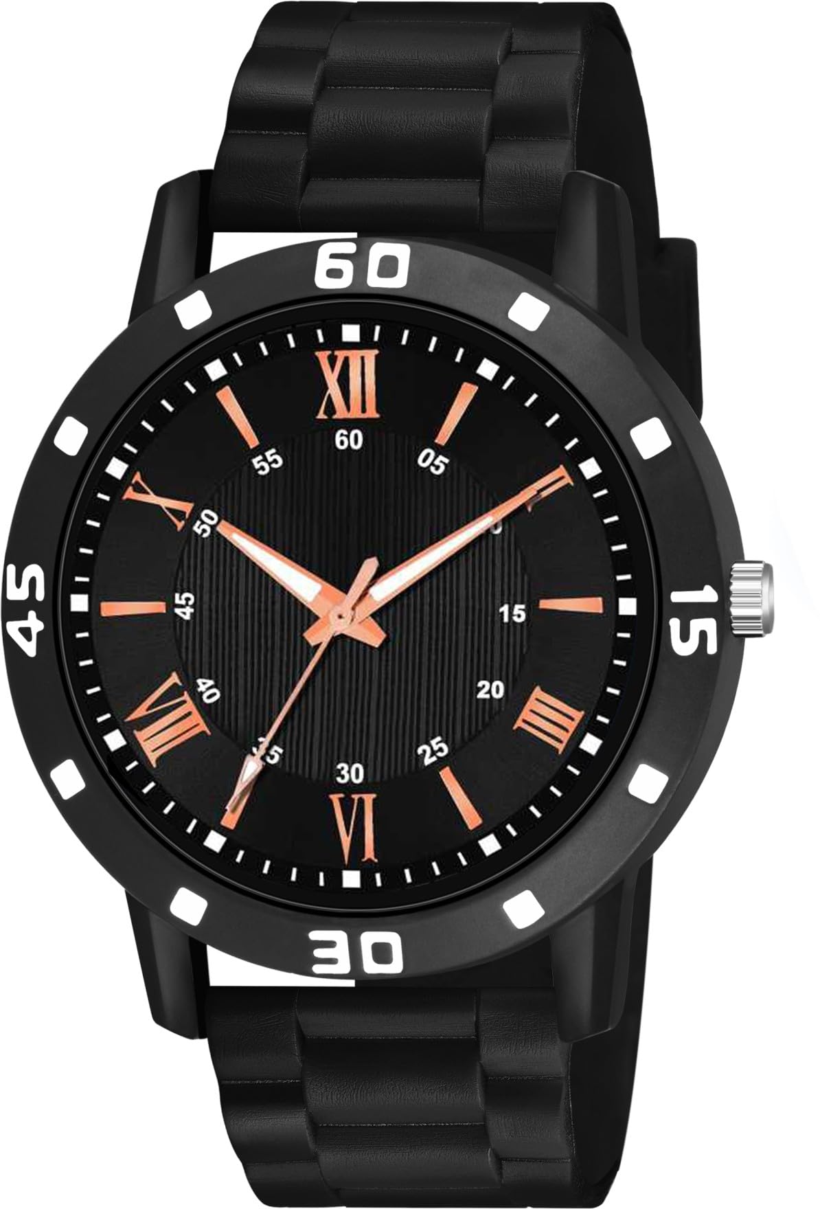 Talgo Alluring Analogue Black Dial Black Rubber Strap Graceful Stylish Wrist Watch for Boys and Men, Pack of 1-AVO-BLK-1016-BLK-D-CDBLK (B0CF4XN3TS) Amazon Price History, Amazon Price Tracker